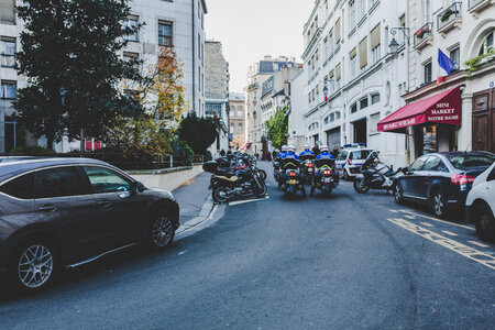 Group of Policemen on Bikes photo