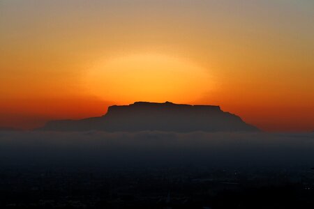 Cloud bank sunset south africa photo