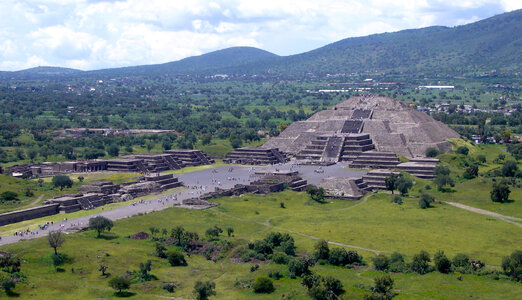 View of the Pyramid of the Moon in Teotihuacan, Mexico photo