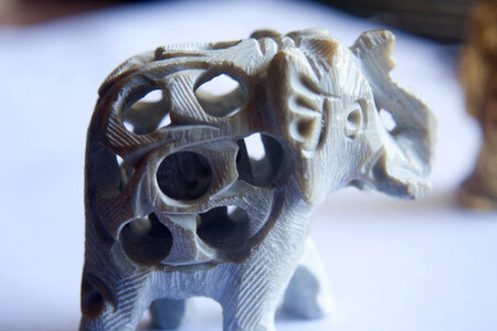 Small Elephant White Decorative
