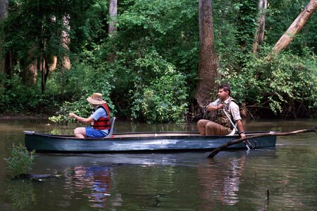 Canoe elderly female photo