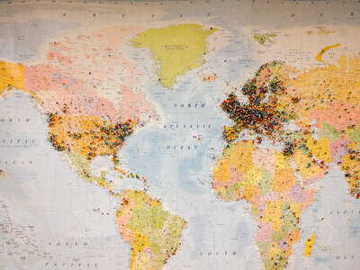 Pinned World Map photo