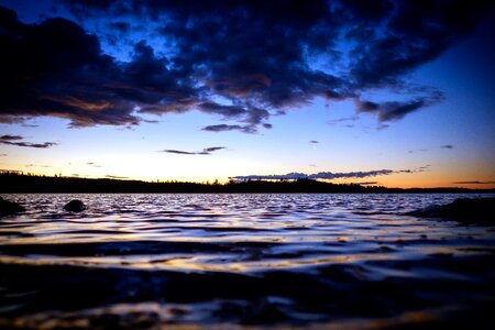 Clouds dusk sea