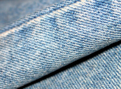 Fragment of a piece of denim photo
