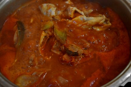 Fish stew stew meat photo
