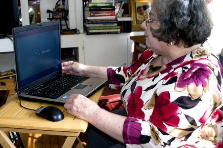Computer desktop grandmother