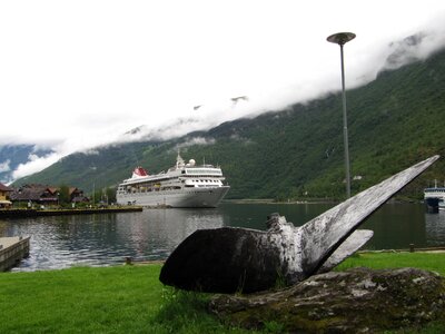 Vacation fjord ship photo