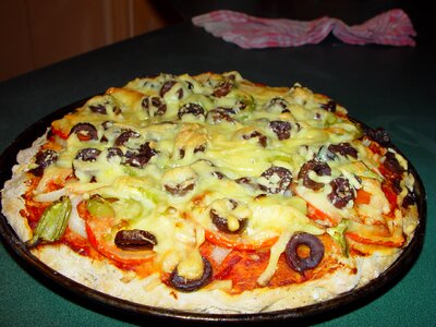 At Home bell pepper pizza photo