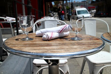 Sidewalk dining dinner photo