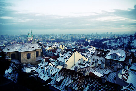 Cityscape and rooftops and Urban landscape in Prague, Czech Republic