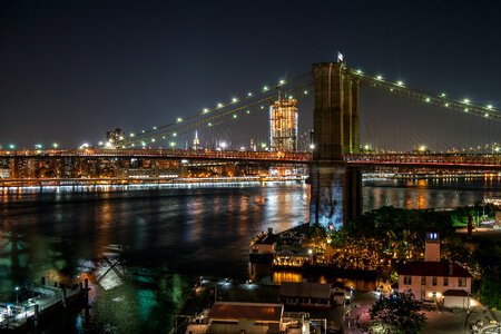 Brooklyn Bridge at Night photo