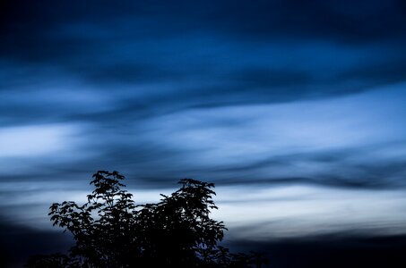 Weather phenomenon luminous noctilucent clouds photo