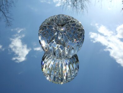 Paperweight glass apple photo