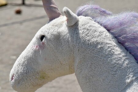 Horn horse plush photo