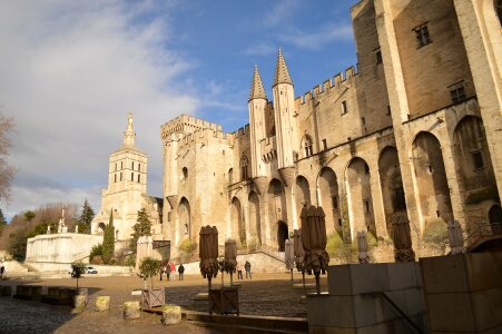 Avignon France Castle Architecture Historical photo