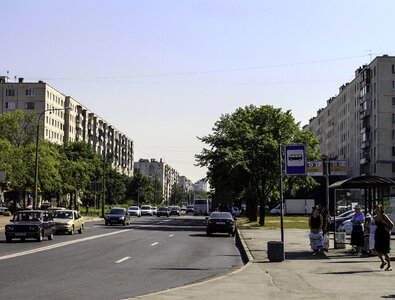 Soviet Era Buildings in Saint Petersburg, Russia