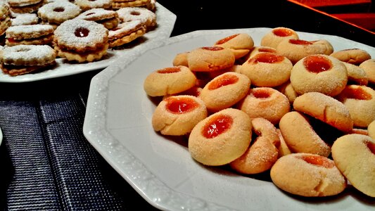 Cookie sugar jam pastries photo