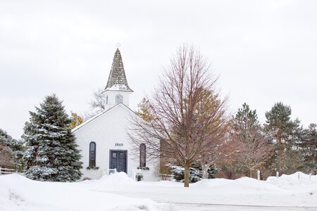 Winter quaint chapel quaint