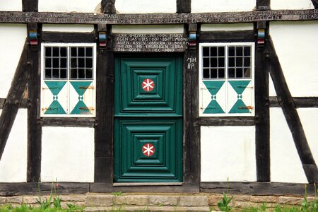 Truss fachwerkhaus entrance door photo