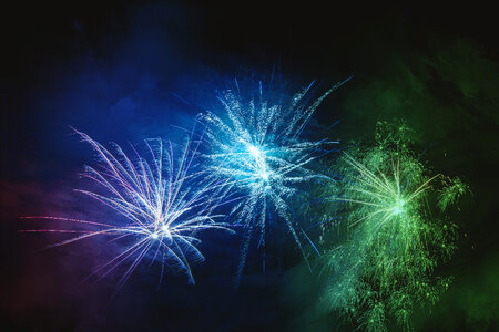 Abstract colored firework background photo
