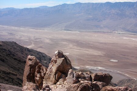 Sand Dunes And Mountains At Death Valley National Park photo