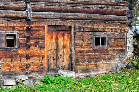 Brown hut barn