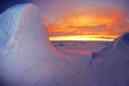 Antarctica winter snow