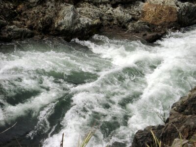 Flow whitewater gray river photo