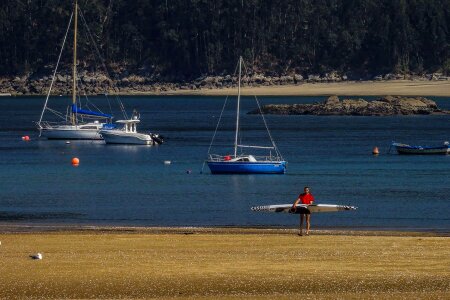 Beach boat coast photo