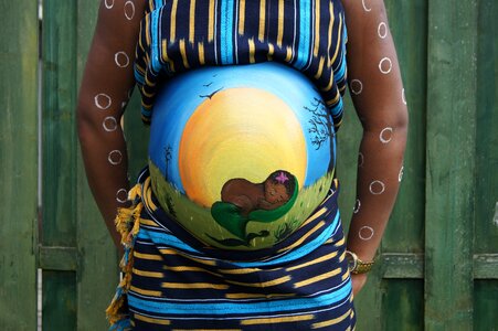 Pregnant bellypaint africa photo