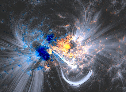 Coronal Loops Over a Sunspot photo