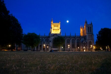 Bristol cathedral illuminated