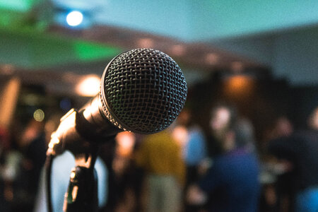 Close Up Shot of a Microphone photo