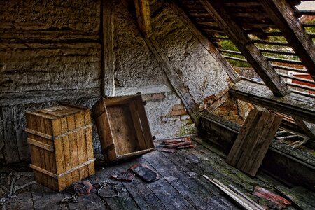 Lapsed dilapidated old