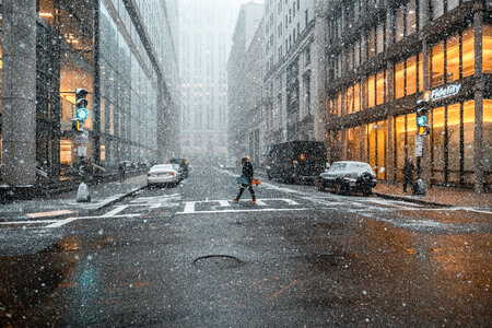 Snowing in the City photo