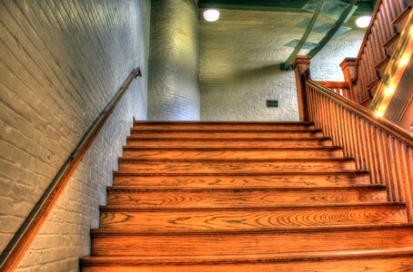 Architecture stairway wood