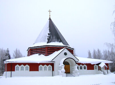The church of the Holy Family of Nazareth Parish in Oulu in Finland photo