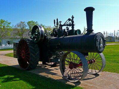 Canada farm equipment old steam tractor photo