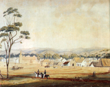 Adelaide Northern Terrace in 1839, Southern Australia photo