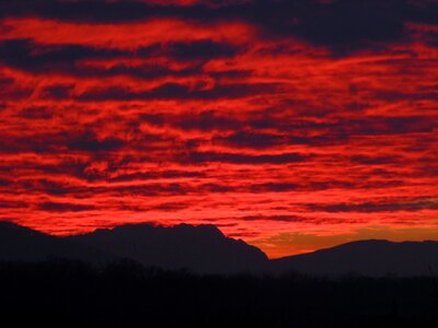 Dramatic dawn mountain
