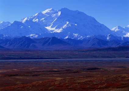 Mountain landscape with snow photo