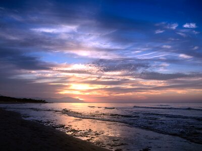 Coast dusk landscape photo