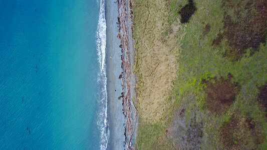 Aerial Beach Waves Free Photo photo