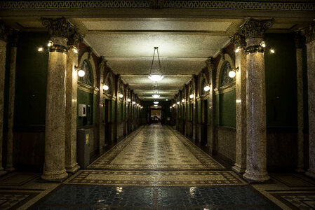 Halls and lighted corridors in the Capital Building in Helena photo