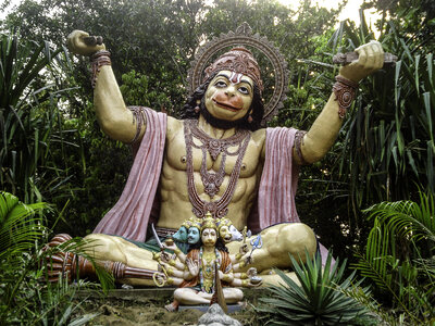 Hanuman Hindu God in Delhi, India