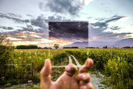 Transparent landscape countryside