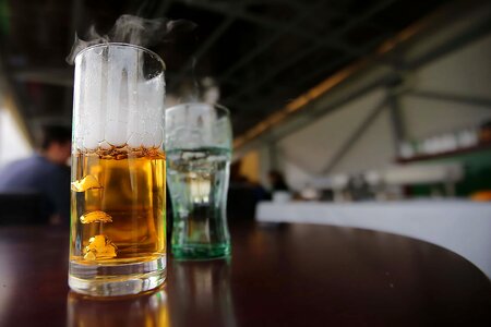 Beer beer glass foam photo