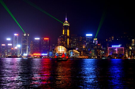 Night city lights