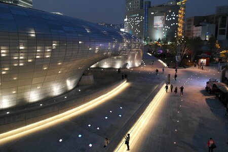 Night in the evening city