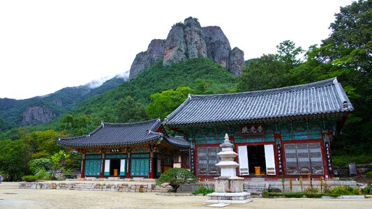 The building of Buddhist Temple Korea photo